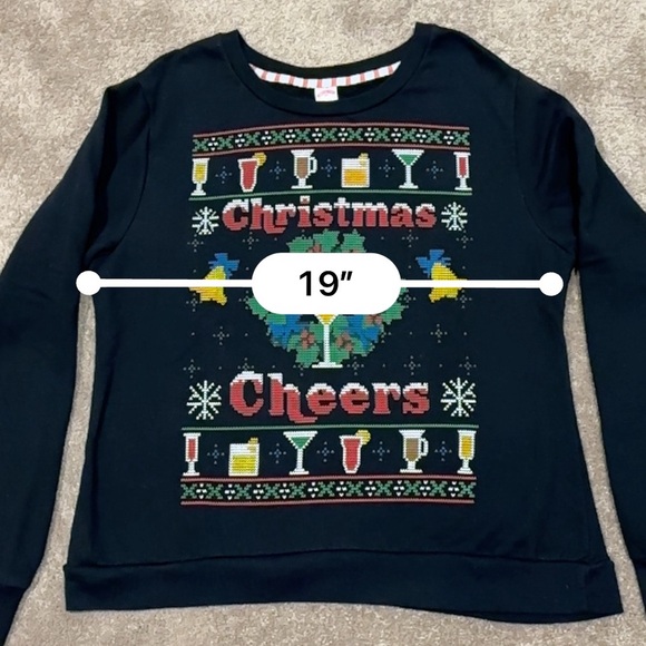 “Holiday Time” Sweatshirt “Ugly Christmas Sweater” fits ladies M-L or Men’s XS - Picture 11 of 13